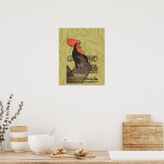 Poster Rooster Steinlen Cocorico (Cuisine)