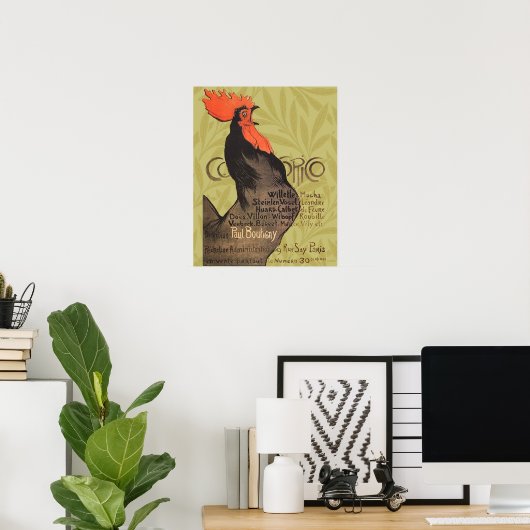 Poster Rooster Steinlen Cocorico (Bureau à domicile)