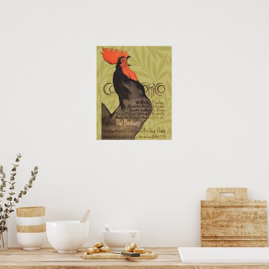 Poster Rooster Steinlen Cocorico (Cuisine)