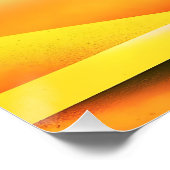 Poster Rooster stylisé contre le coucher de soleil animé (Coin)