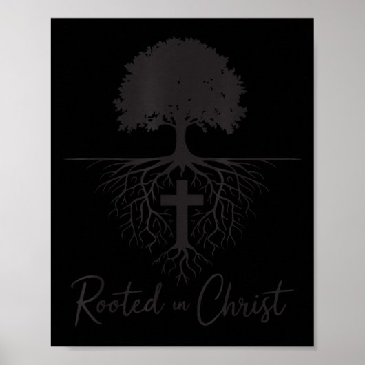Poster Rooted In Christ Christian Kids Mens God Son Broth (Devant)
