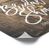 Poster Rope d'amour rustique Burlap Fête des mariées de d (Coin)