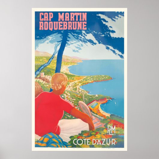 Poster Roquebrune-Cap-Martin Cote d'Azur France PLM (Devant)