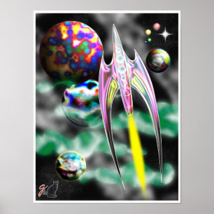 Poster Roquette en verre