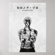 Roronoa Zoro One Piece Minimalist Manga