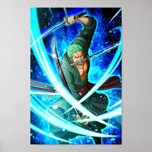 Poster Roronoa Zoro une pièce (Devant)