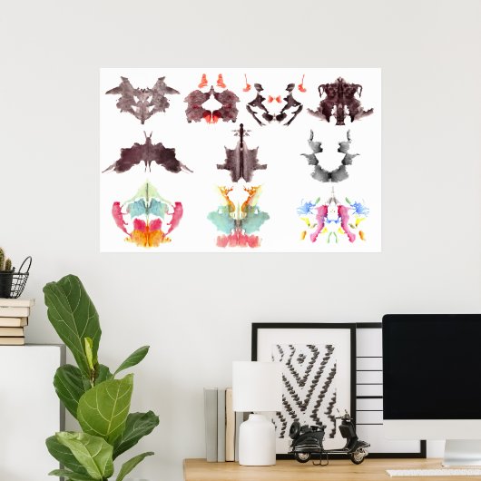Poster Rorschach Ink Blots (Thuiskantoor)
