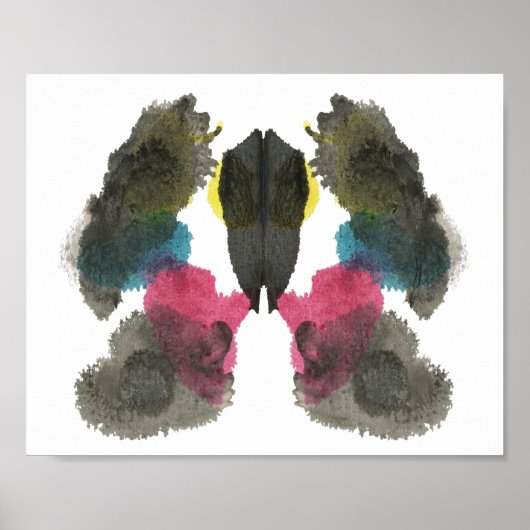 Poster Rorschach Inkblot Test Art Amusant (Devant)