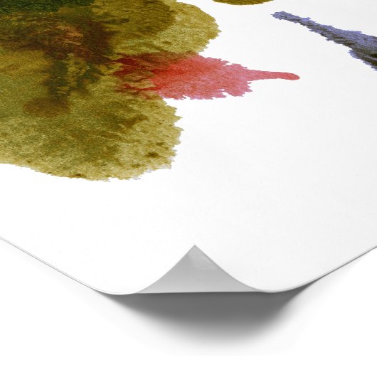 Poster Rorschach Inkblot Test Fun Art Imprimer (Coin)