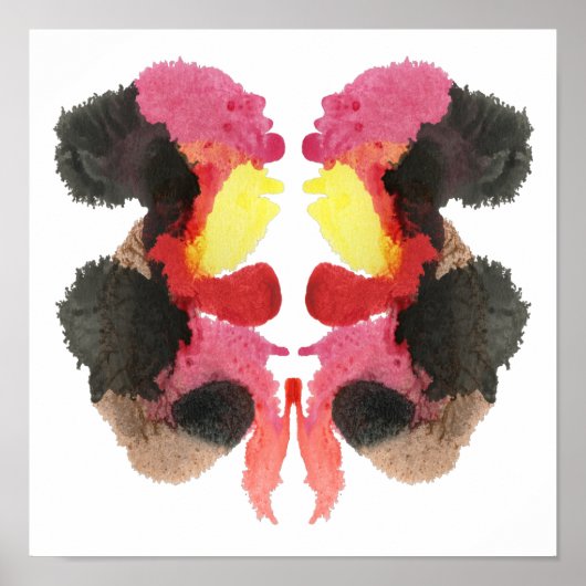 Poster Rorschach Inkblot Test Fun Art Imprimer (Devant)