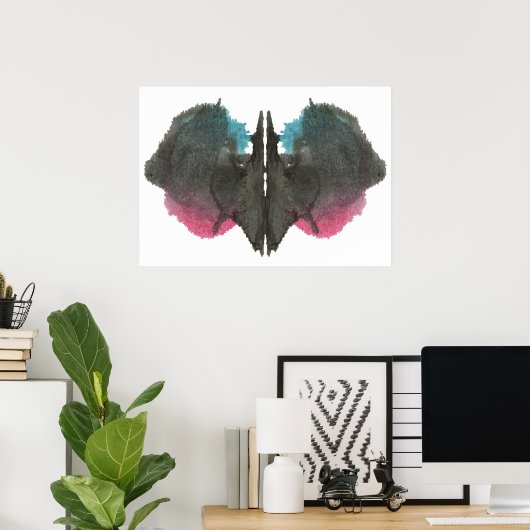 Poster Rorschach Inkblot Test Fun Art Imprimer (Bureau à domicile)