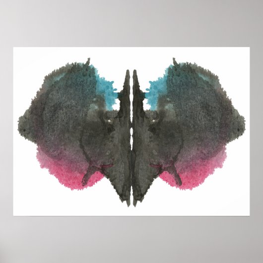 Poster Rorschach Inkblot Test Fun Art Imprimer (Devant)