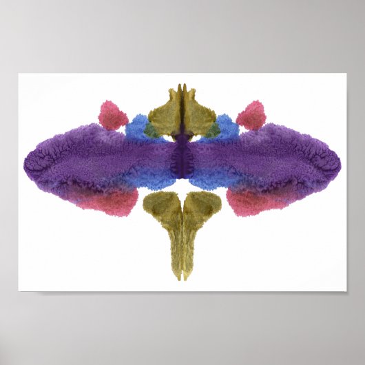 Poster Rorschach Inkblot Test Fun Art Imprimer (Devant)