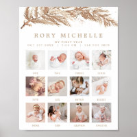 RORY Boho Beige Winter Wonderland Photo Mileston