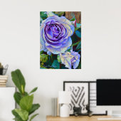 Poster Rosa Blue Bajou [Affiche] (Bureau à domicile)