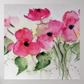 Poster rosa Blumen (Devant)