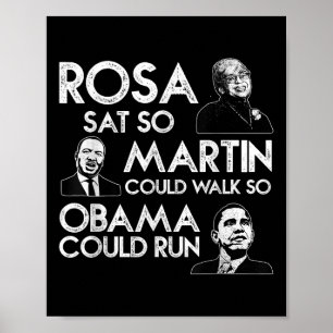 Poster Rosa Martin Obama Afrique-Amérique Noire M