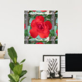 Poster Rosa Roja Flor (Bureau à domicile)