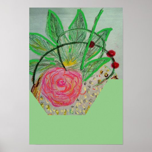 Poster Rosa rouge (Devant)