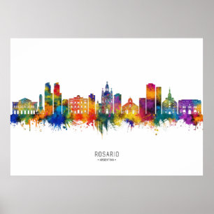 Poster Rosario Argentina Skyline