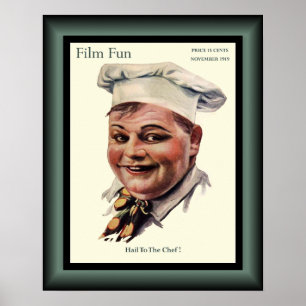 Poster Roscoe Arbuckle "The Cook" American Comedy 1919