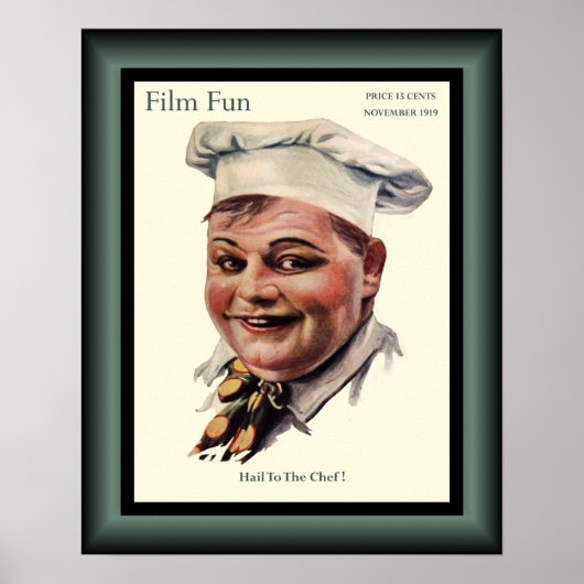 Poster Roscoe Arbuckle "The Cook" American Comedy 1919 (Devant)