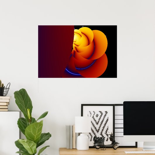 Poster Rose (Bureau à domicile)