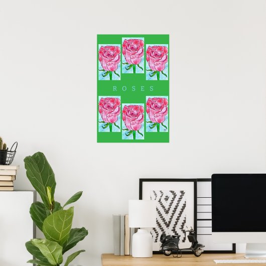 Poster Rose (Bureau à domicile)