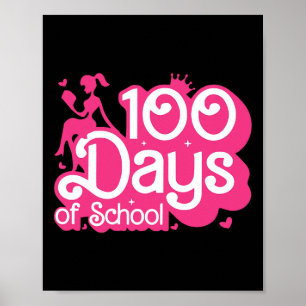 Poster Rose 100 Jours De Fille École 100ème Jour Enseigna