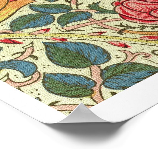 Poster "Rose", 1883 (coton imprimé) (Coin)