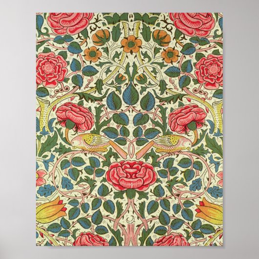Poster Rose 1883 William Morris (Devant)