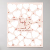 Poster Rose 30 Raisons pour lesquelles nous vous aimons c (Devant)