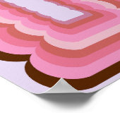 Poster Rose Abstrait et rétro (Coin)