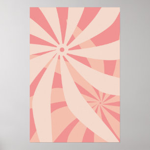 Poster Rose Abstrait Fleur