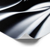 Poster Rose Abstrait noir et blanc (Coin)