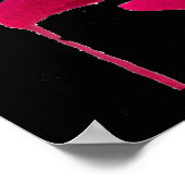 Poster Rose abstraite gothique saignant Art original (Coin)