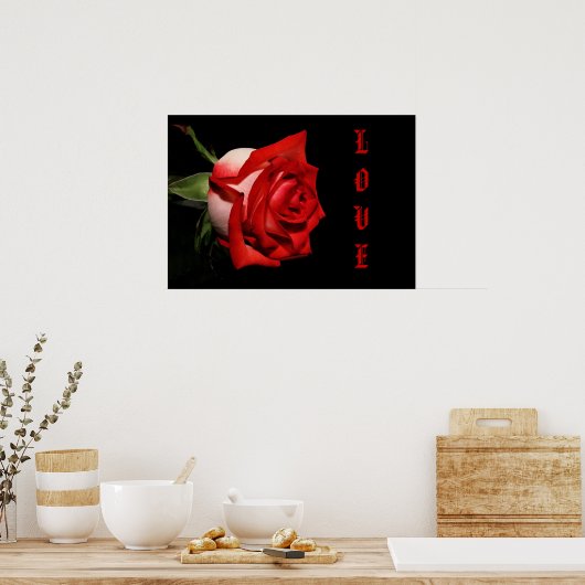 POSTER ROSE AMOUR (Cuisine)