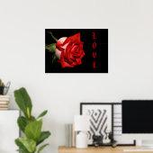POSTER ROSE AMOUR (Bureau à domicile)