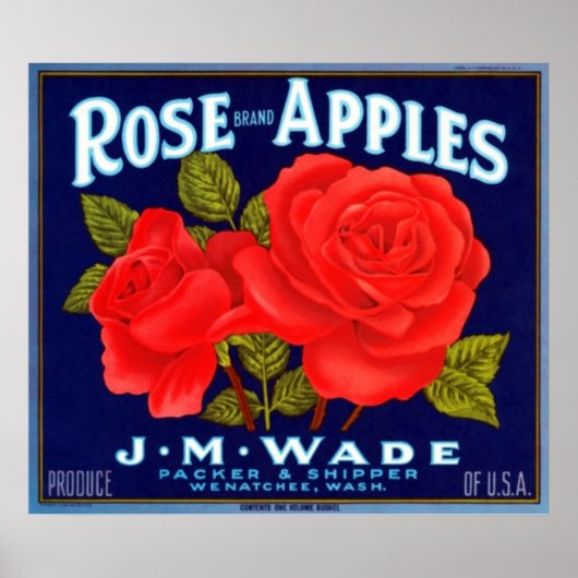 Poster Rose Apples Wenatchee Washington (Devant)