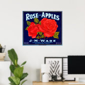 Poster Rose Apples Wenatchee Washington (Bureau à domicile)