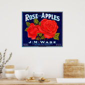 Poster Rose Apples Wenatchee Washington (Cuisine)