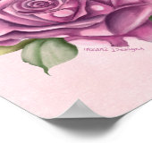 Poster Rose aquarelle  (Coin)