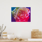 Poster Rose arc-en-ciel - (Cuisine)
