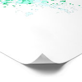 Poster Rose arc-en-ciel coloré (Coin)