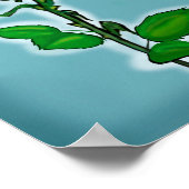 Poster Rose arc-en-ciel unique (Coin)