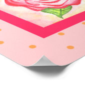 Poster rose Art Imprimer (Coin)