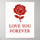 Poster Rose Artwork Sharing Forever Valentine Romantic (Devant)