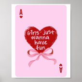 Poster Rose As des Coeurs Esthétique Girly Art Wall (Devant)