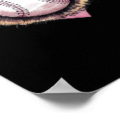 Poster Rose Avec Bow Et Coeur - Sote Softball Aesthétique (Coin)