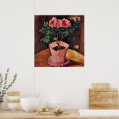 Poster Rose Azaleas par August Macke (Cuisine)